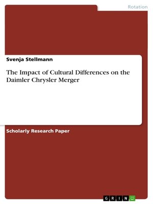 cover image of The Impact of Cultural Differences on the Daimler Chrysler Merger